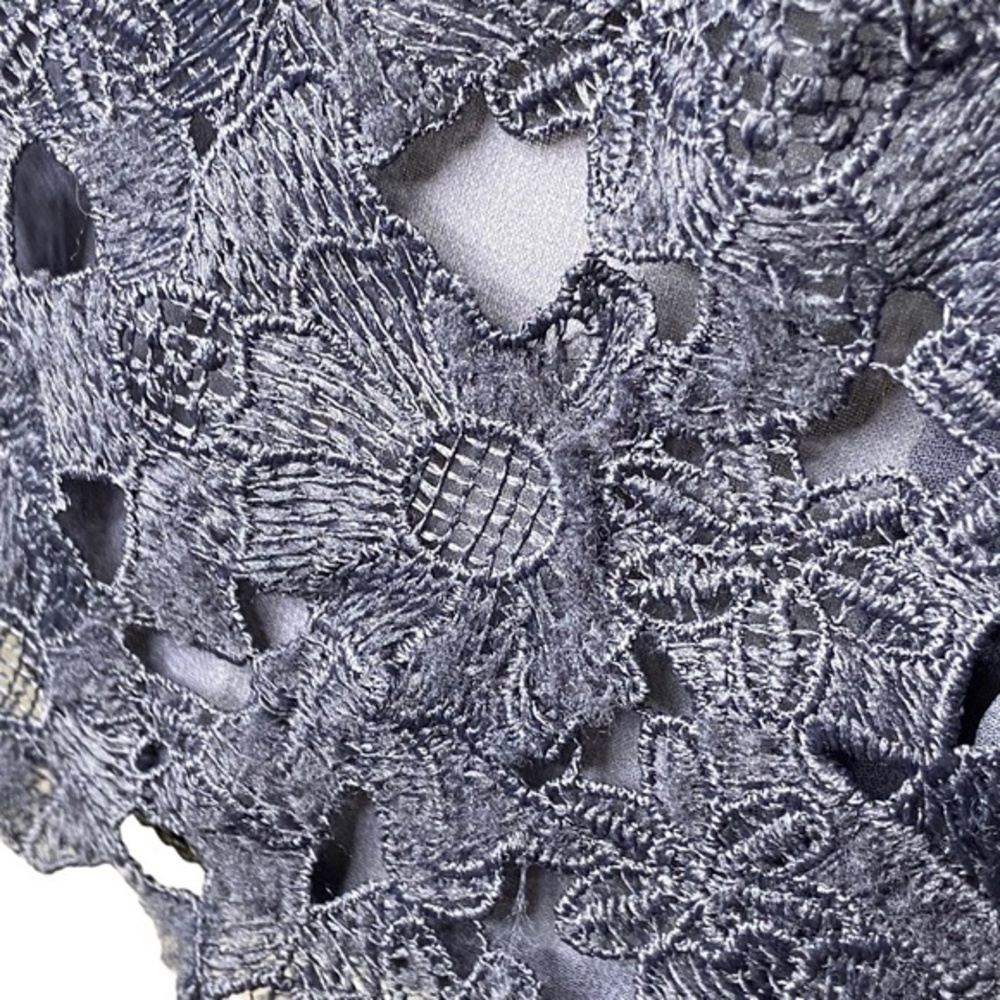 Ann Taylor LOFT Top Dark Gray Floral Lace‎ Overlay Tank Blouse Size Small - Picture 11 of 14
